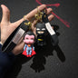 Superhero Cartoon Keychain Set | Cute 3D Hero Figures with Strap Key Ring (Pack of 12)