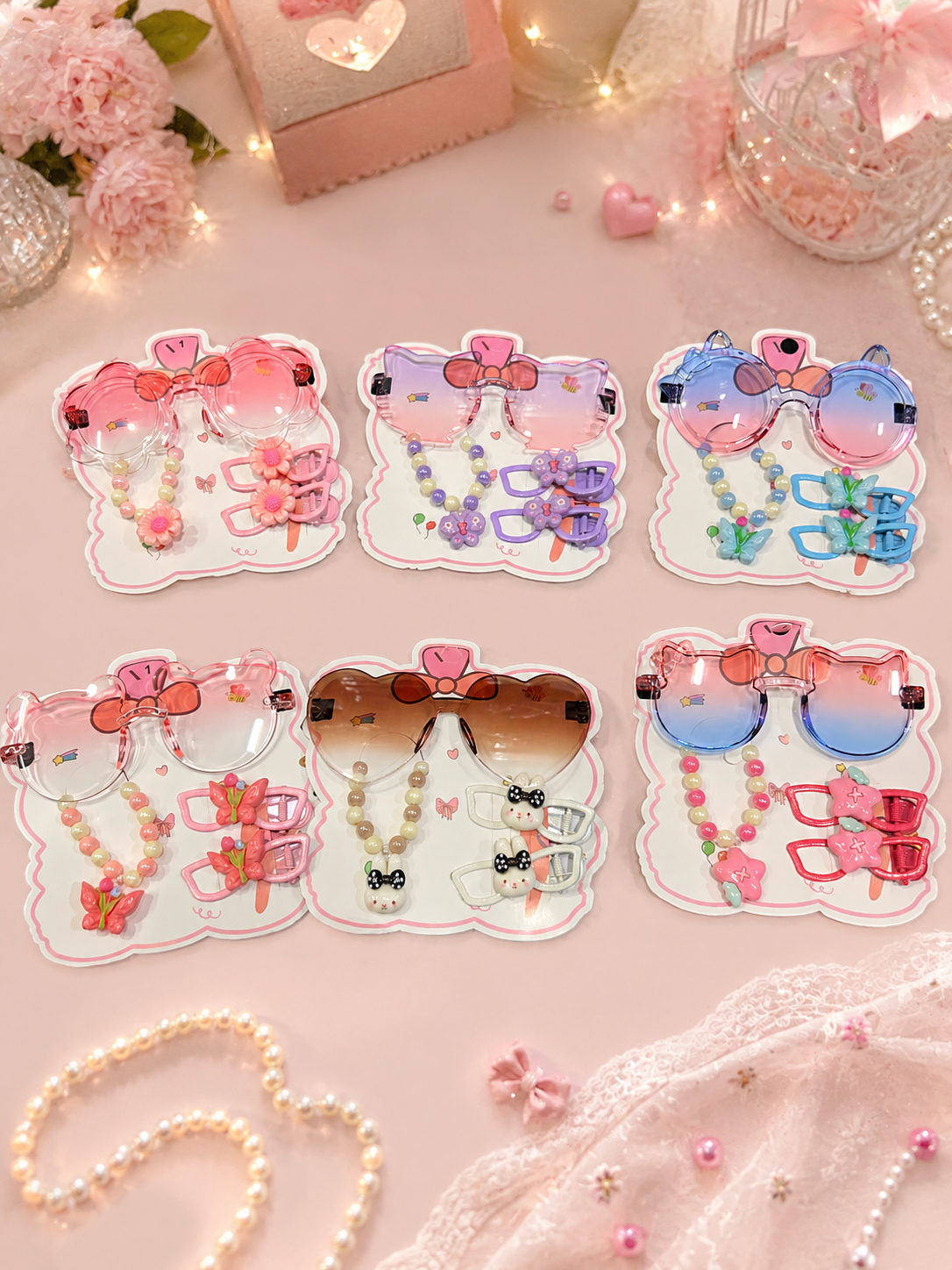 Kids hair accessories combo(pack of 12 sets)