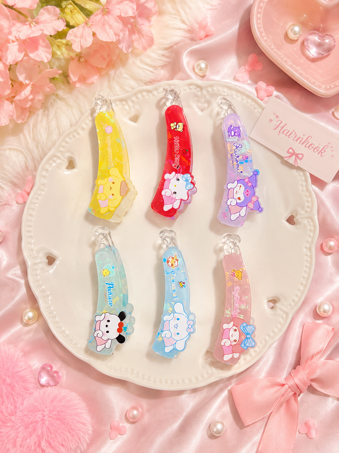 New acrylic premium banana clip (pack of 12)