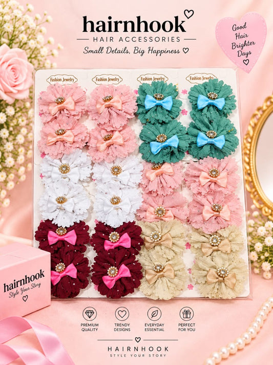 Korean hair pin for kids (pack of 12 sets)