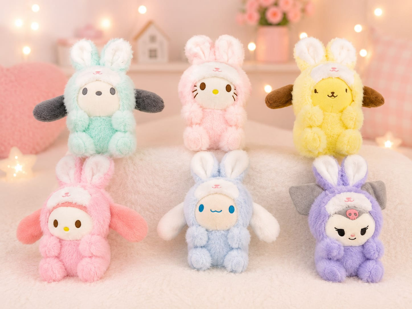 Plushies soft toy keychain (pack of 6) pre booking