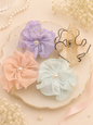 🌸 Dreamy Organza Flower Claw Clip – Korean Elegant Hair Accessory for Women & Girls(pack of 12)