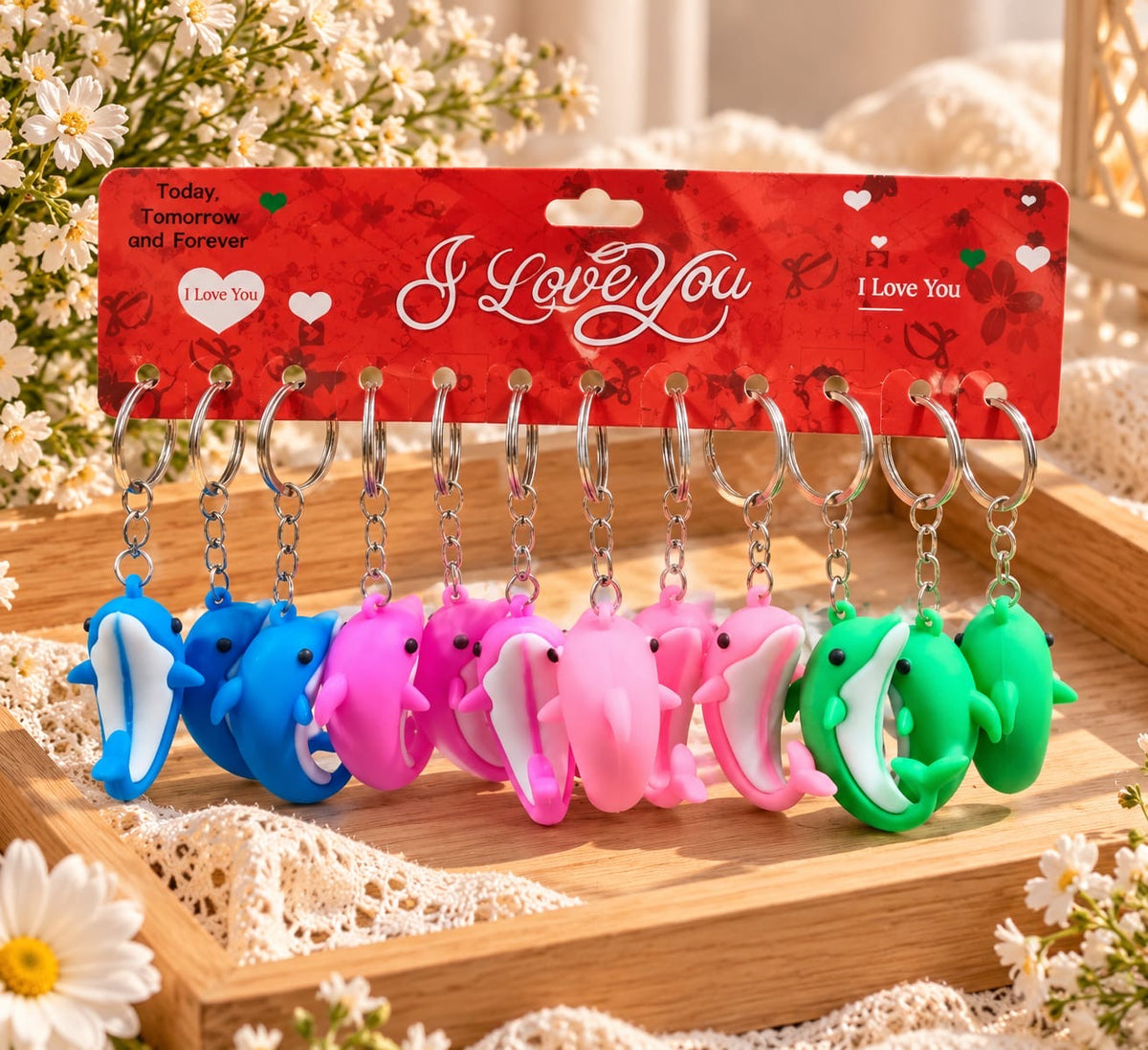 PVC rubber keychain (pack of 12)