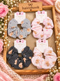Korean scrunchie (pack of 12 mix design in one packet random design)