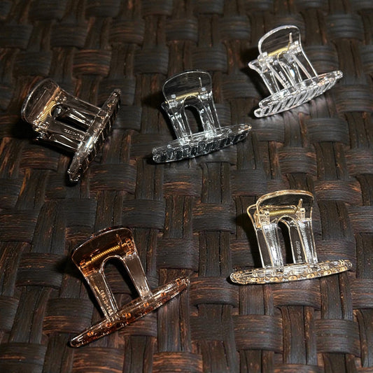 Transparent Mini Hair Claw Clips | Clear Acrylic Hair Clips for Women & Girls
( pack of 12)