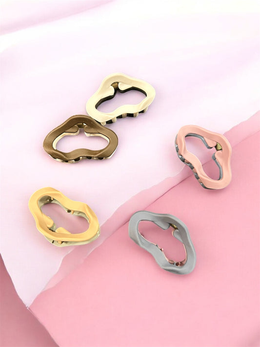 Korean Style Minimalist Mini Hair Claw Clips Set – Matte Color Hair Clutcher for Girls & Women( pack of 12)