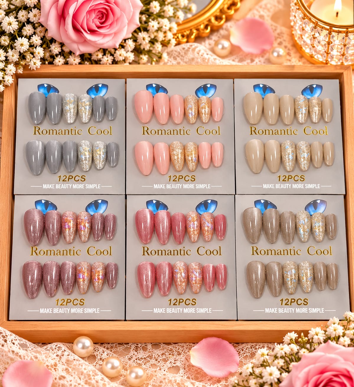 Premium press on nails (pack of 12)