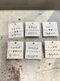 Roslynd Silver Stud Earrings Set ( pack of 12 cards)