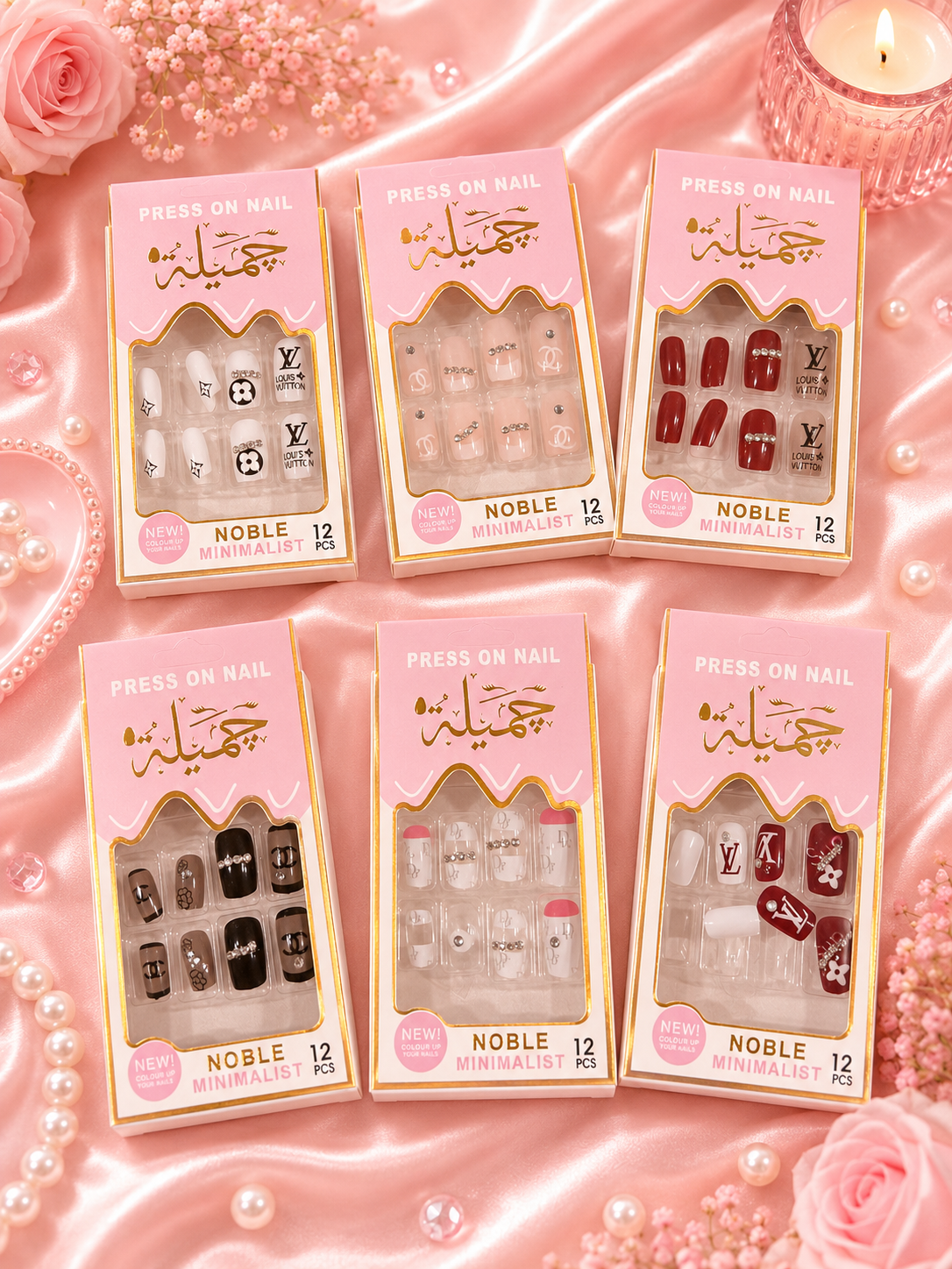 Korean premium quality nails ( pack of 12 sets)