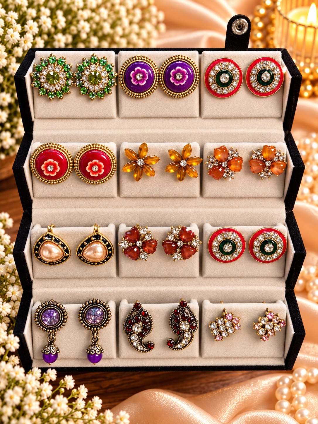 Most viral product earrings combo box (pack of 12 )