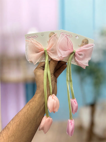 Cute Korean Style Tulip Hair Accessories(pack of 12)