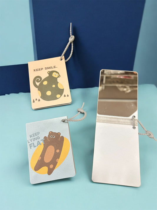 Cute Cartoon Bag Charm Mirror – Kawaii Portable Hanging Pocket Mirror(pack of 12)