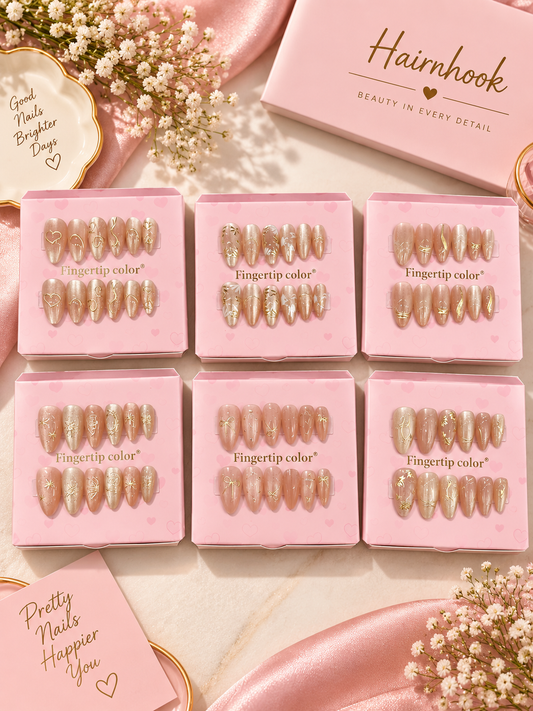 Premium Korean acrylic nails (pack of 12)