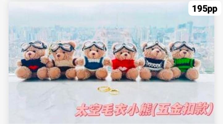 Plushies premium teddy bear plushies keychain ( pack of 6)
