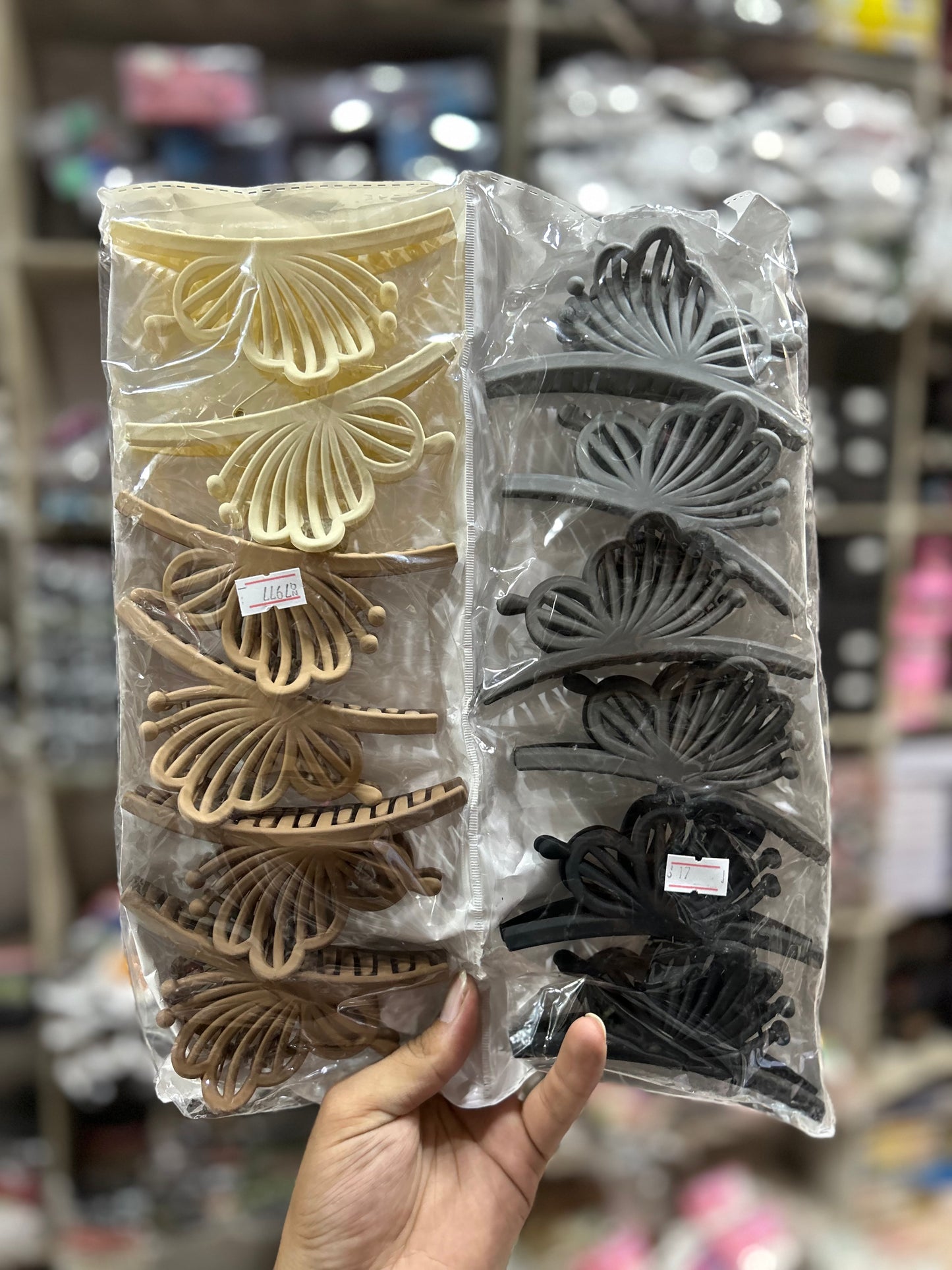 Korean premium hair claw clip (pack of 12)