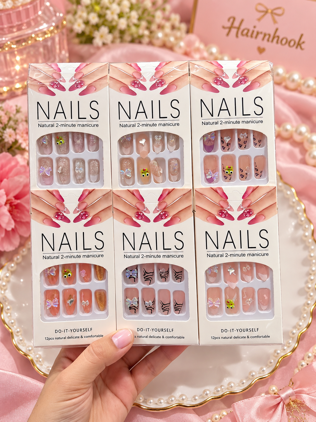 Premium press on nails (pack of 12)