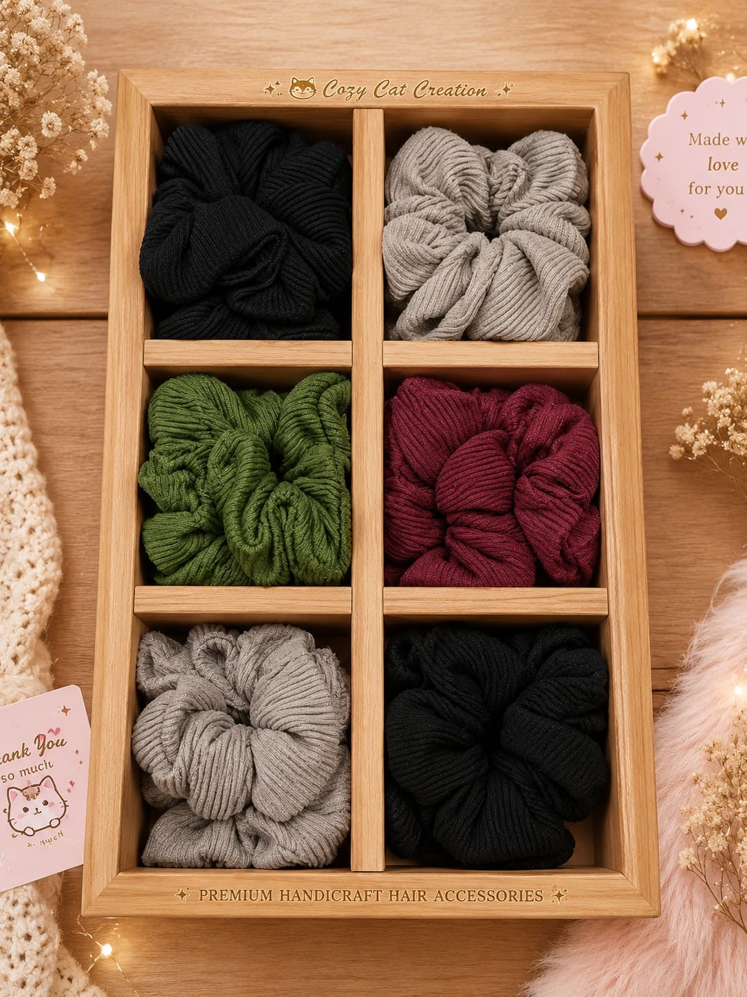 Korean box scrunchie (pack of 12)