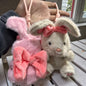 Cute Bunny Plush Bag Charm | Soft Rabbit Doll Keychain | Fancy Sling Charm( pack of 6)