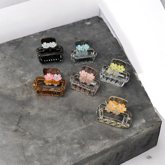 Premium heavy quality clutcher with mini flower( pack of 12)