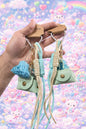 Luxury Mini Bag Charm Keychain with Rope Tassel – Korean Style Cute Handbag Pendant for Girls( pack of 3)