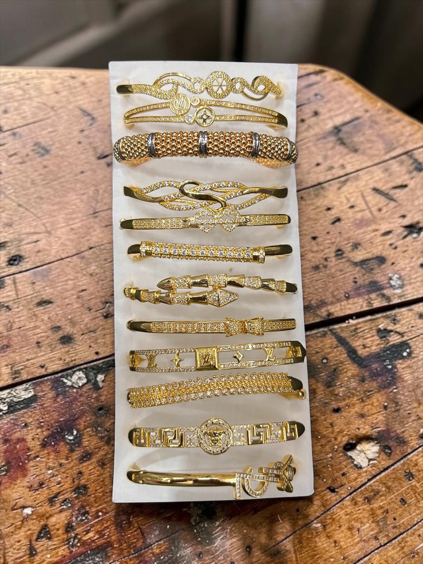 Korean stainless steal bracelet (pack of 12)mix design