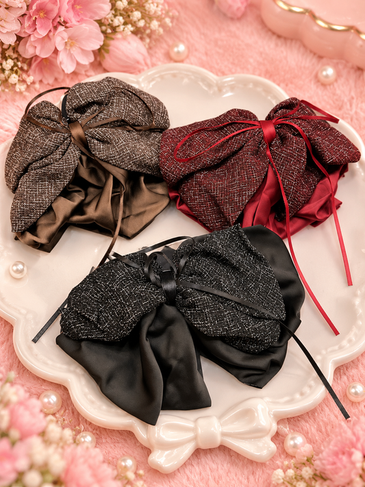Korean big size bow cluchter(pack of 12)