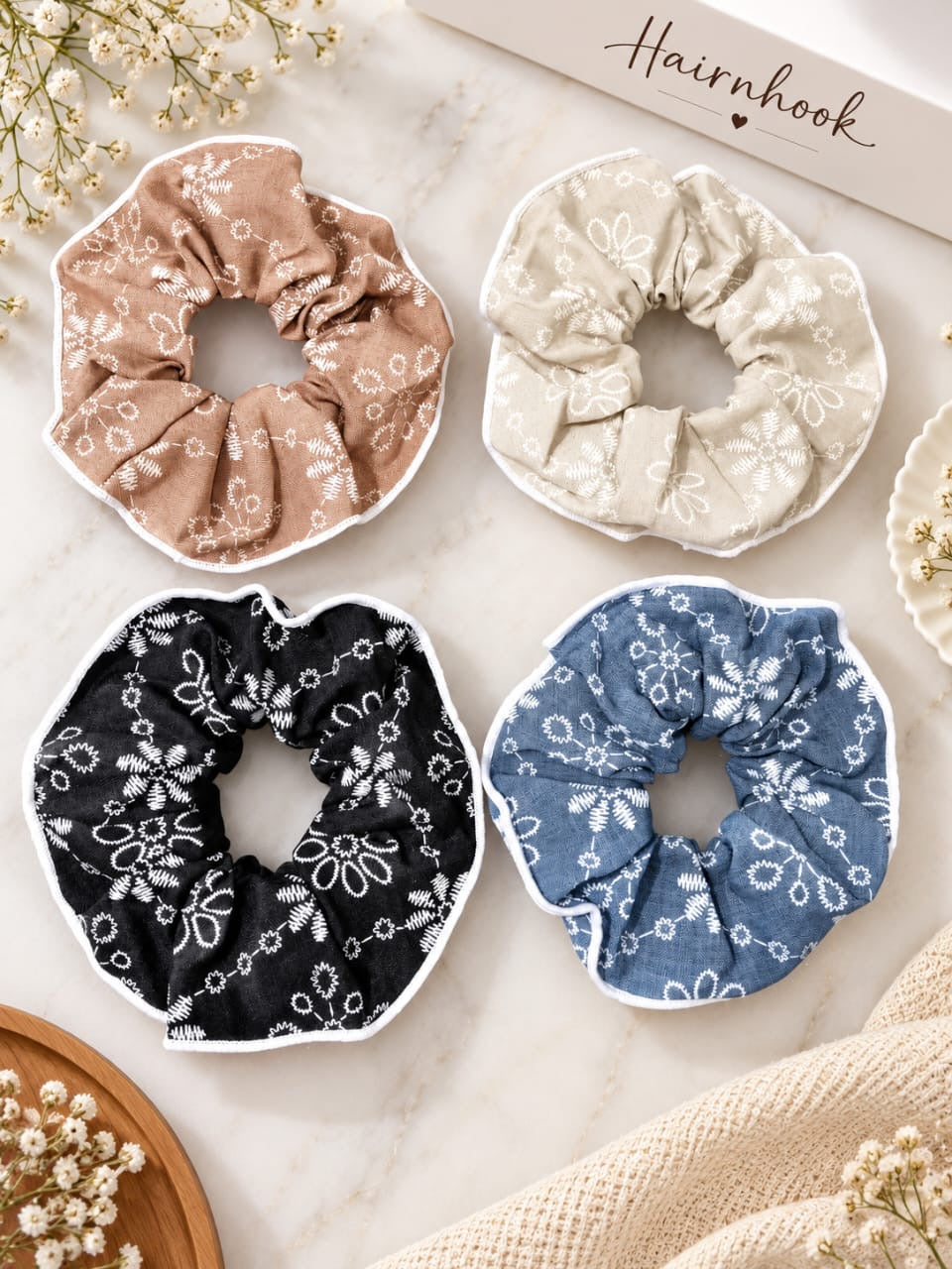 Korean premium scrunchie (pack of 12)