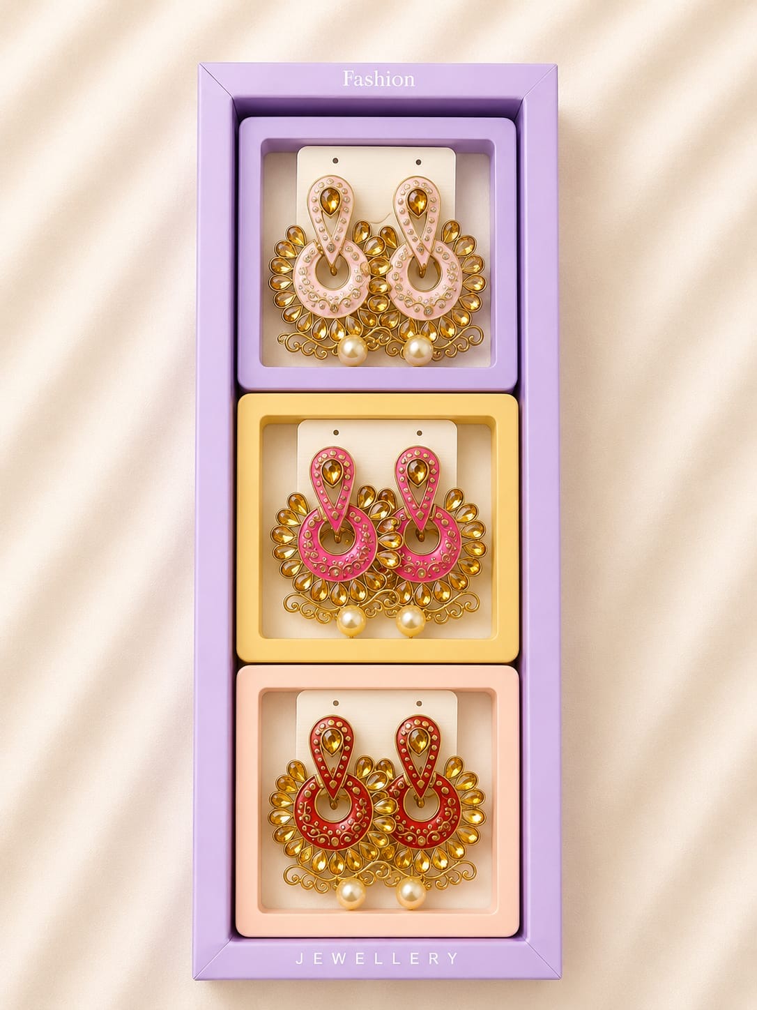 Indian style earrings for woman (pack of 6)
