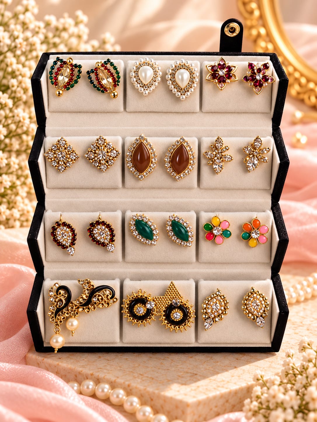 Most viral product earrings combo box (pack of 12 )