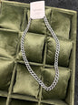Premium Iced-Out Cuban Link Chain Necklace | Luxury Silver Bling Statement Jewelry(pack of 2)