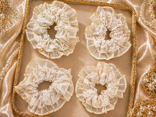 Korean scrunchies-7(pack of 12)