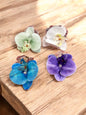 Elegant Orchid Flower Hair Bands – Floral Elastic Ponytail Holders for Women(pack of 12)