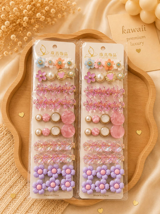 Korean hair pin for girls(pack of 12)