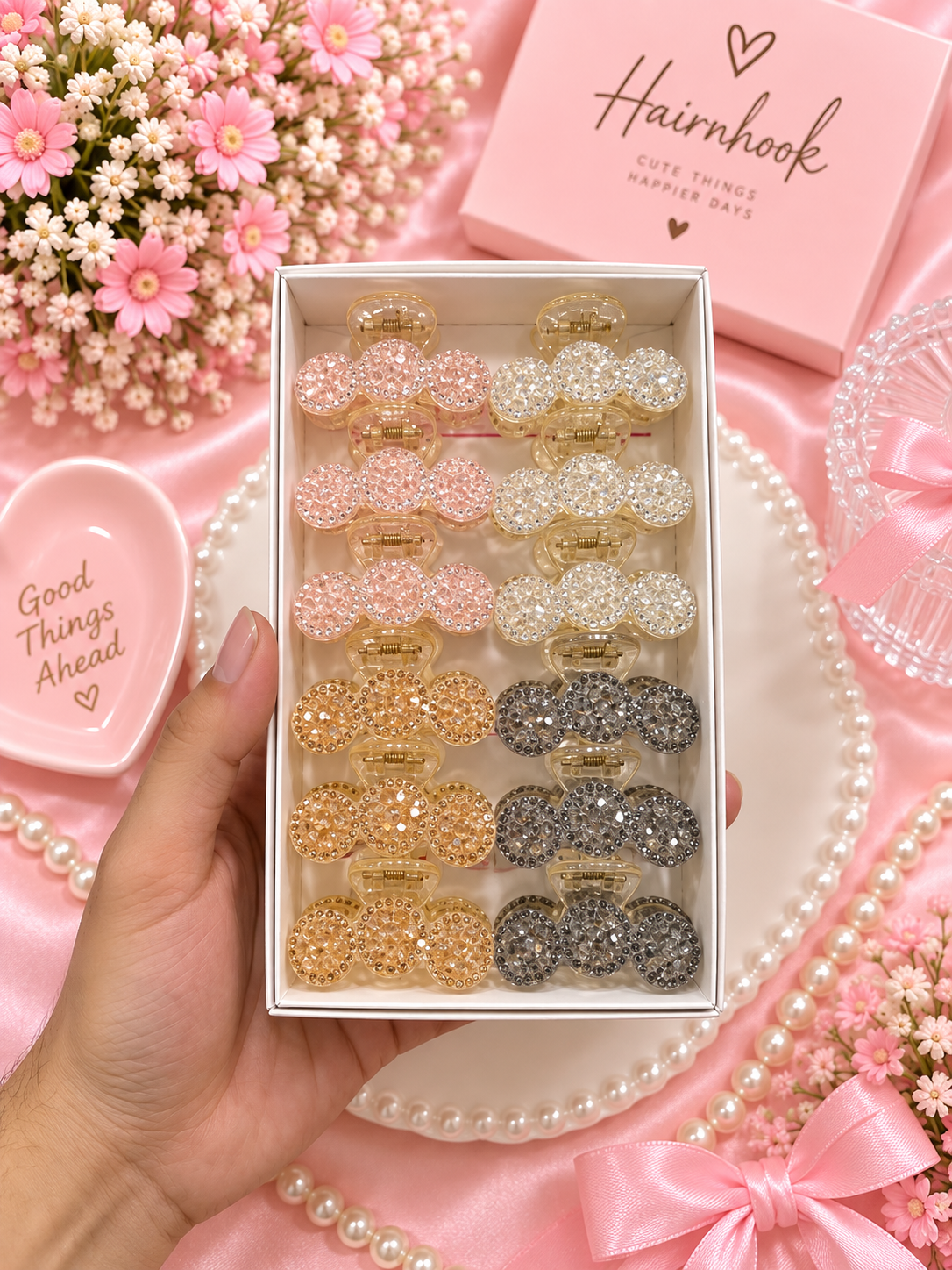 Korean crystal work clutcher for party ( pack of 12)