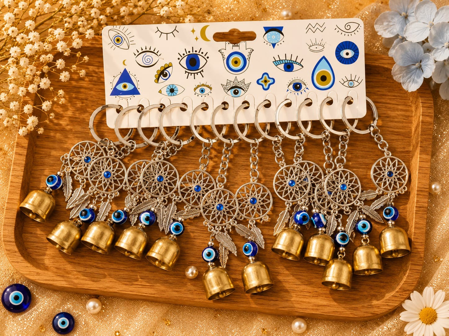 Premium evil eye keychain (pack of 12)