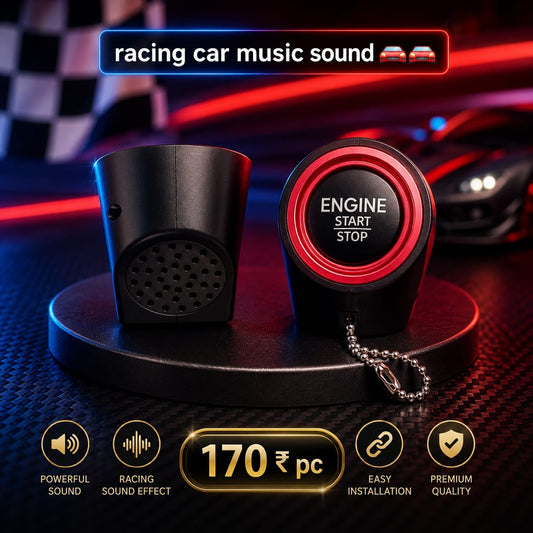 Racing Car Music Sound Engine Start Button Keychain( pack of 6)