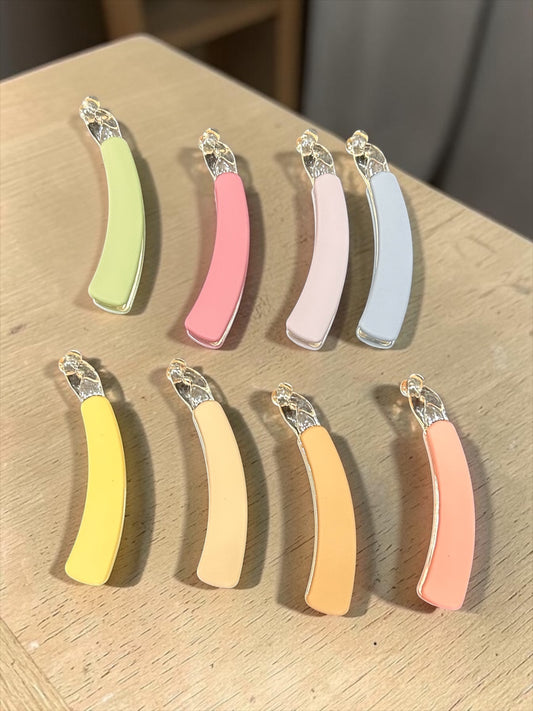 Premium Matt Korean banana clip for women and girls (pack of 12)