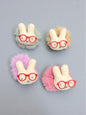 Cute Bunny Fur Hair Clips – Cartoon Plush Snap Clips for Girls( pack of 12)