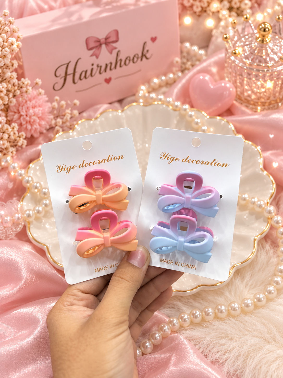Korean 2 piece combo cluchter ( pack of 12 combo)