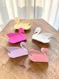 Elegant Swan Matte Claw Clips – Aesthetic Hair Accessories ( pack of 12)9cm