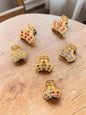 Golden Rhinestone Mini Hair Claw Clips (pack of 12)