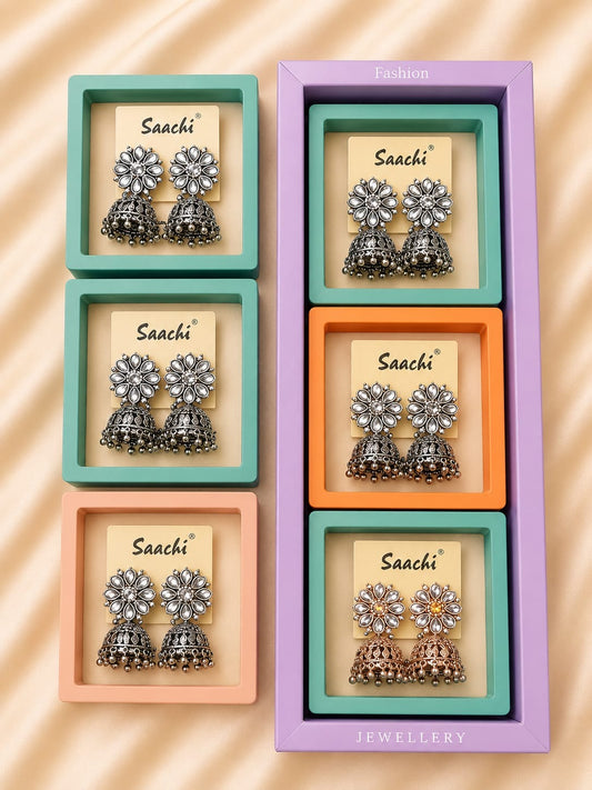 Indian style earrings for woman (pack of 6)