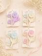 Pastel Floral Hair Clip Set – Korean Style Flower Barrettes & Claw Clip Combo for Women & Girls(pack of 12 combo)