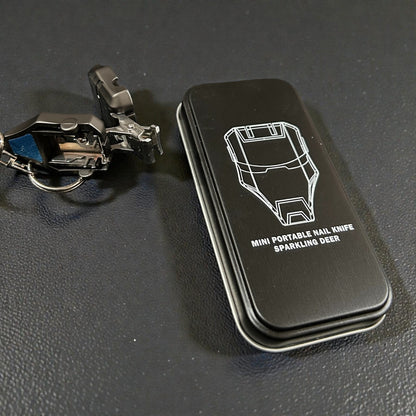 Iron-Man Style Mini Nail Cutter Keychain