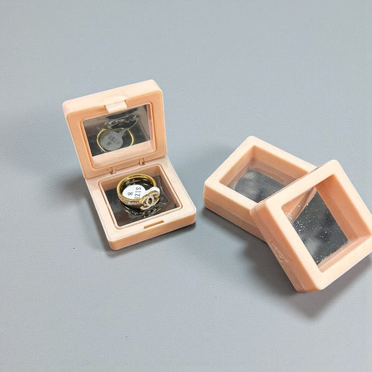 Transparent Lid Ring Box | Premium Jewelry Storage Case | Engagement & Gift Ring Box( pack of 12)