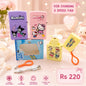 Portable USB Rechargeable Mini Fan | 3-Speed Cartoon Hand Fan | Korean Cute Pocket Fan(pack of 2)
