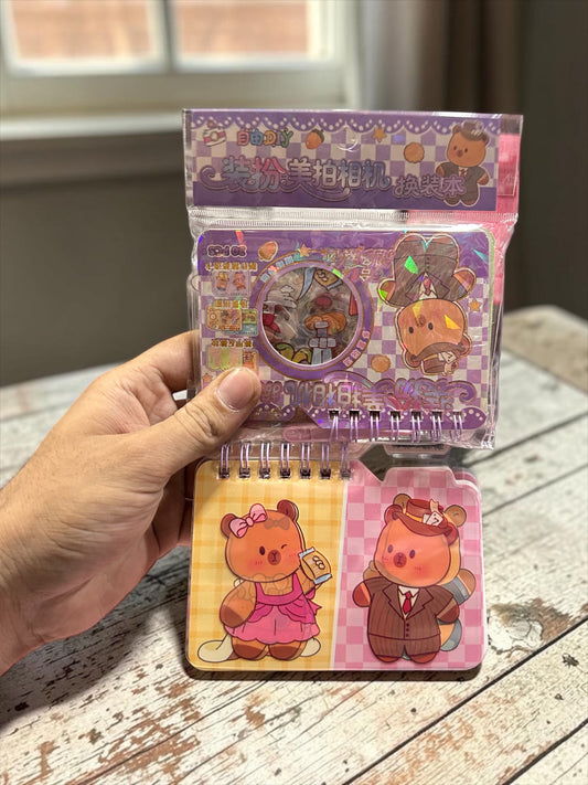 Kawaii Dress-Up Sticker Book | Reusable Fashion Sticker Activity Set for Kids(pack of 12)