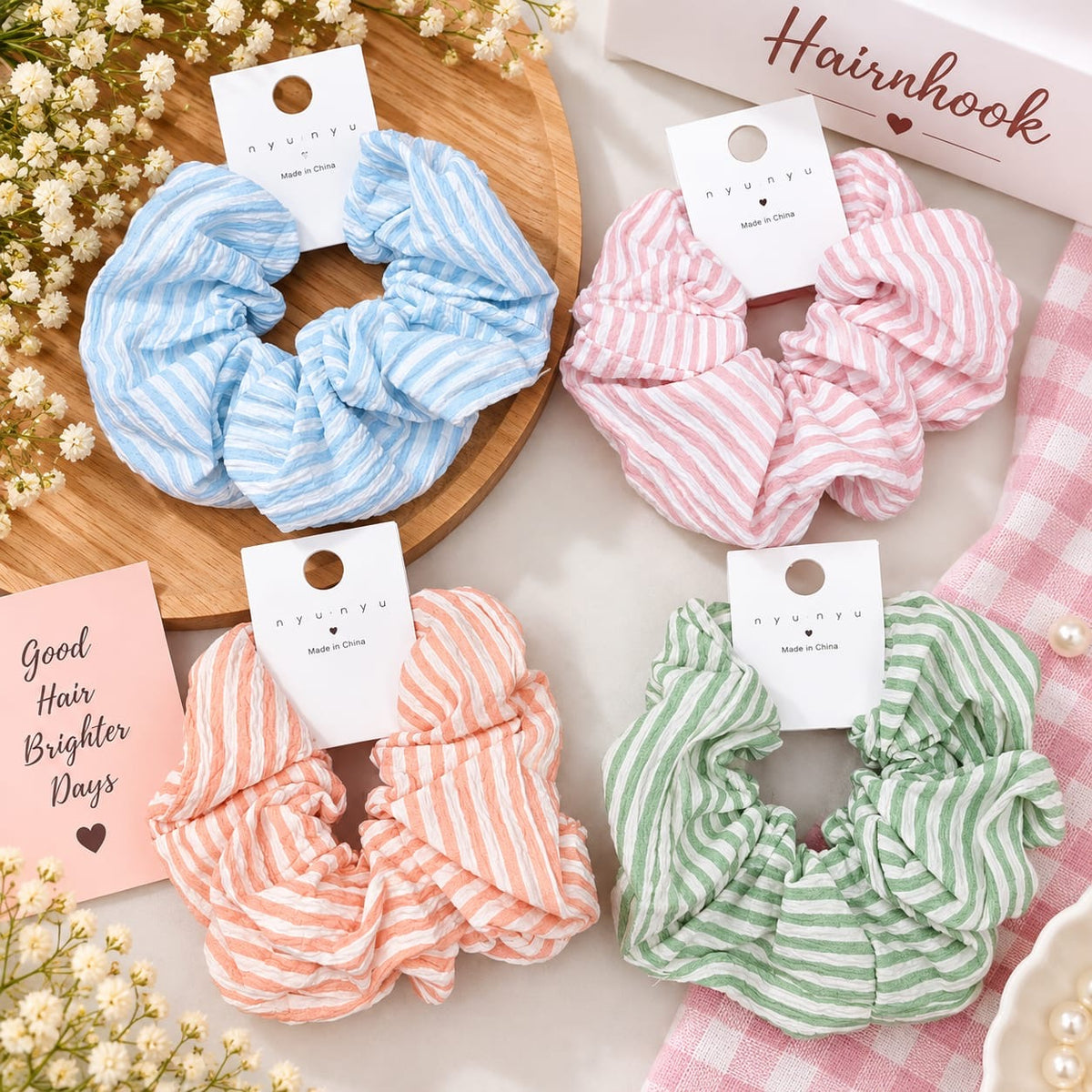 Korean premium scrunchie (pack of 12)