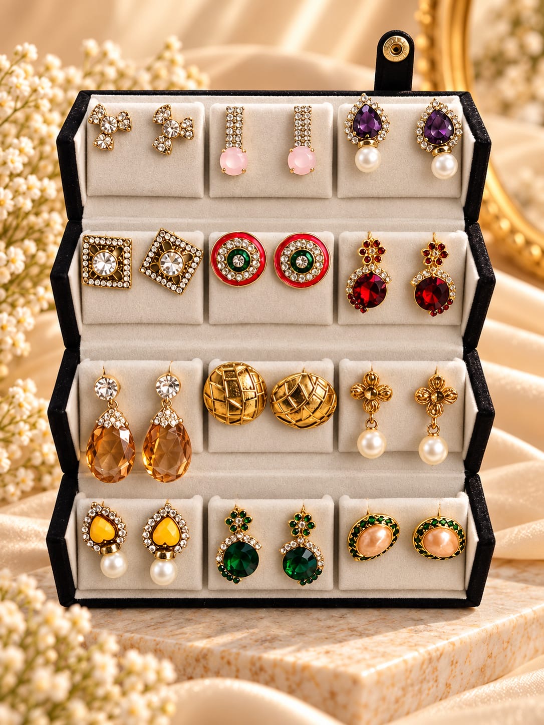 Most viral product earrings combo box (pack of 12 )