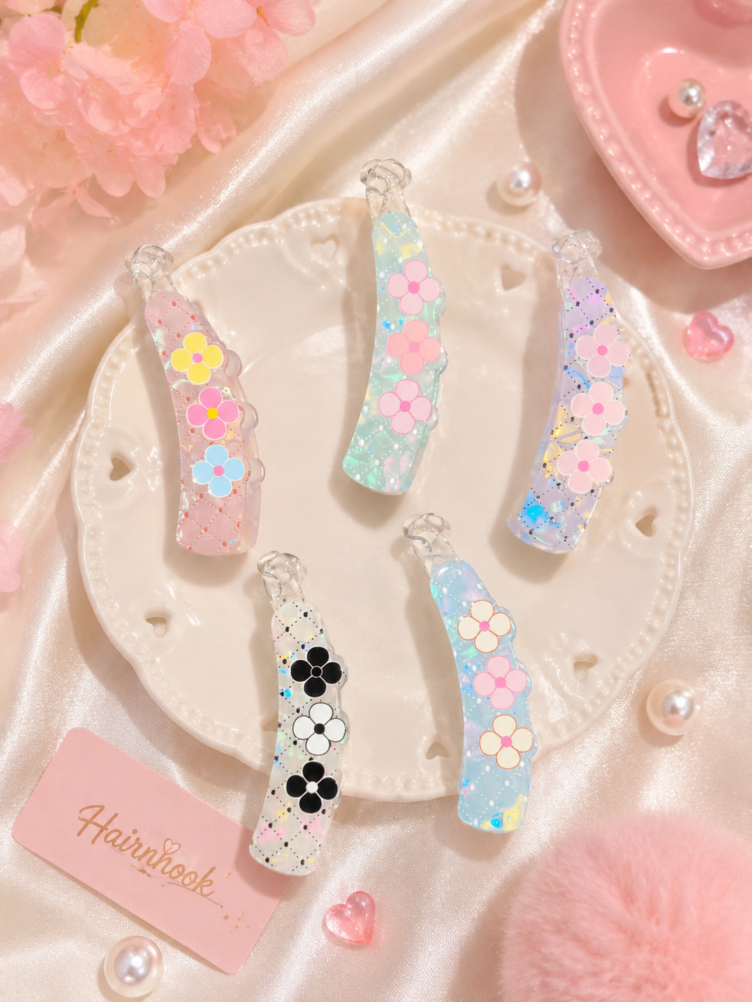 New acrylic premium banana clip (pack of 12)